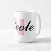 Mug Lettre et nom de monogramme (Devant droit)