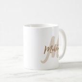 Mug LETTRE ET NOM INITIAUX MONOMARMÉS Modernes (Devant droit)