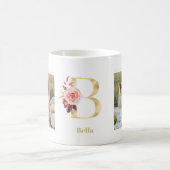Mug LETTRE FLEUR D'OR ACTUELLE B | Deux monogrammes ph (Centre)