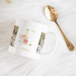 Mug LETTRE FLEUR D'OR ACTUELLE E | Deux monogrammes ph<br><div class="desc">LETTRE FLEUR D'OR ACTUELLE E | Deux monogrammes photo</div>