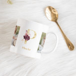 Mug LETTRE FLEUR D'OR ACTUELLE P | Deux monogrammes ph<br><div class="desc">LETTRE FLEUR D'OR ACTUELLE P | Deux monogrammes photo</div>