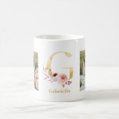 Mug LETTRE FLEUR D'OR GRECQUE G | Deux monogrammes pho (Centre)