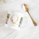 Mug LETTRE FLEUR D'Or Moderne Q | Deux monogrammes pho<br><div class="desc">LETTRE FLEUR D'Or Moderne Q | Deux monogrammes photo</div>