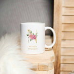 Mug LETTRE FLEURIE D'Aquarelle Or Tendance N | Monogra<br><div class="desc">LETTRE FLEURIE D'Aquarelle Or Tendance N | Monogramme</div>