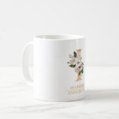 Mug LETTRE FLEURIE D'OR ACTUELLE I | Monogramme (Devant gauche)