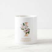 Mug LETTRE FLEURIE D'OR ACTUELLE I | Monogramme (Centre)