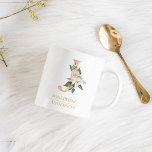 Mug LETTRE FLEURIE D'OR Moderne J | Monogramme<br><div class="desc">LETTRE FLEURIE D'OR Moderne J | Monogramme</div>