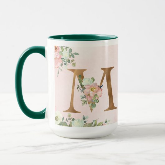 MUG LETTRE FLEURIE M' BOUGIE (Gauche)