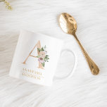Mug LETTRE FLEURIE OR ACTUELLE A | Monogramme<br><div class="desc">LETTRE FLEURIE OR ACTUELLE A | Monogramme</div>