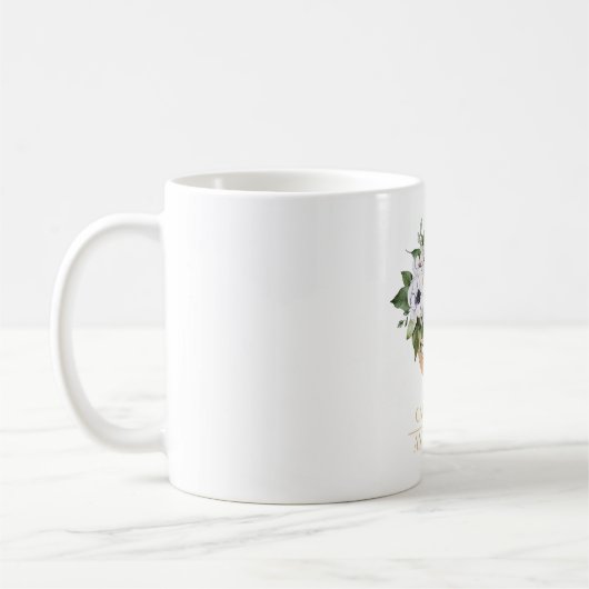 Mug LETTRE FLEURIE OR ACTUELLE C | Monogramme (Gauche)