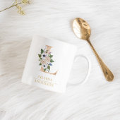 Mug LETTRE FLEURIE OR ACTUELLE L | Monogramme