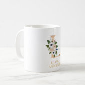 Mug LETTRE FLEURIE OR ACTUELLE L | Monogramme (Devant gauche)
