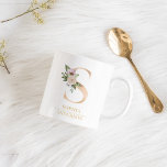 Mug LETTRE FLEURIE OR ACTUELLE S | Monogramme<br><div class="desc">LETTRE FLEURIE OR ACTUELLE S | Monogramme</div>