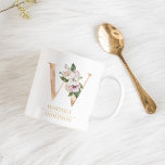 Mug LETTRE FLEURIE OR ACTUELLE W | Monogramme<br><div class="desc">LETTRE FLEURIE OR ACTUELLE W | Monogramme</div>