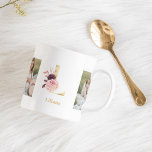 Mug LETTRE FLEURS D'OR MODERNE L | Deux monogrammes ph<br><div class="desc">LETTRE FLEURS D'OR MODERNE L | Deux monogrammes photo</div>