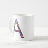 Mug LETTRE FLEUVE BOtanique A MONogramme (Devant gauche)