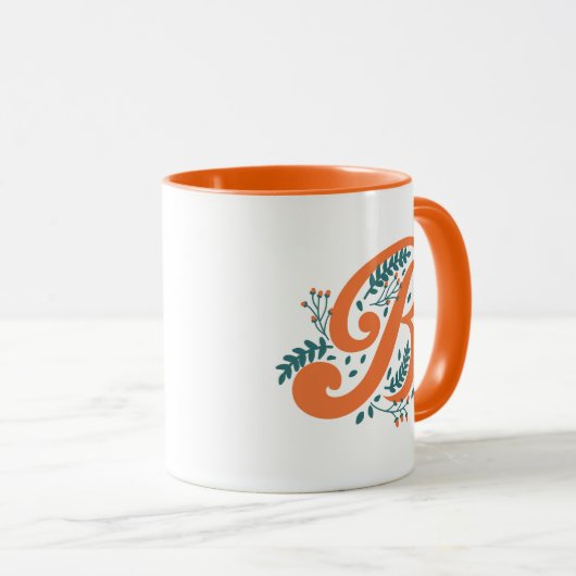 Mug LETTRE Florale B (Devant droit)