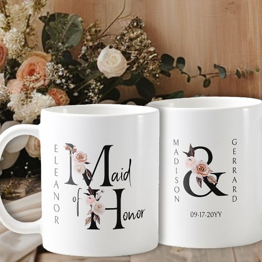 Mug LETTRE Florale BOHO HOMME D'Honneur