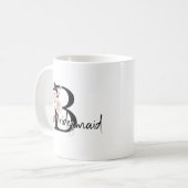 Mug LETTRE Florale BOHO MAÎTRISE (Devant gauche)