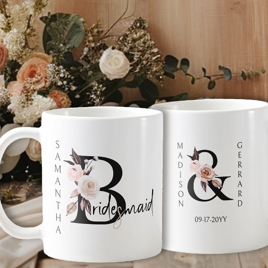 Mug LETTRE Florale BOHO MAÎTRISE