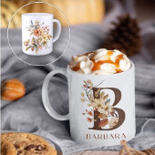 Mug LETTRE Florale D'Aquarelle Rustique B