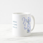 Mug Lettre florale de la mère de la mariée Mariage per (Devant droit)