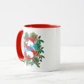 MUG LETTRE FLORALE DE SOEUR PERSONNALISÉE (Devant gauche)