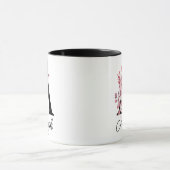 Mug Lettre florale Dusty Rose Mauve A Monogramme (Centre)