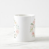 Mug Lettre florale initiale E cadre floral (Centre)