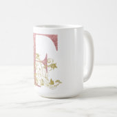 Mug LETTRE Florale Parties scintillant rose F (Devant droit)