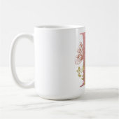 Mug LETTRE Florale Parties scintillant rose F (Gauche)