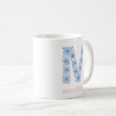 Mug LETTRE Florale Pastel M MONO (Devant droit)