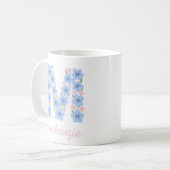 Mug LETTRE Florale Pastel M MONO (Devant gauche)