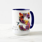 Mug LETTRE Florale personnalisée S (Devant droit)