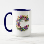 Mug LETTRE Florale personnalisée S (Gauche)