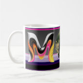 Mug Lettre fluide abstraite M Néon Plume (Gauche)