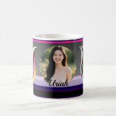 Mug Lettre fluide abstraite U Neon Feather (Centre)