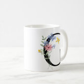 Mug Lettre G avec des fleurs (Devant droit)