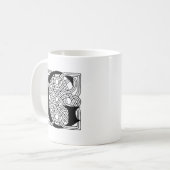 Mug LETTRE G Vintage Céleste Knot Monogramme (Devant gauche)