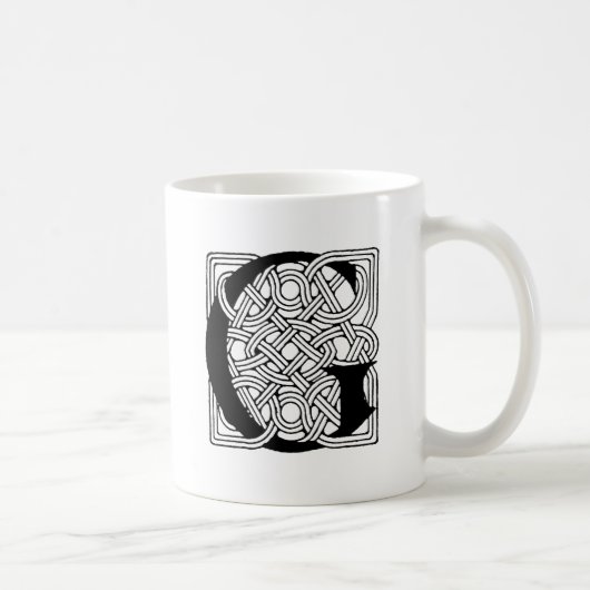 Mug LETTRE G Vintage Céleste Knot Monogramme (Droite)