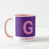 Mug Lettre grand-mère moderne Café (Gauche)