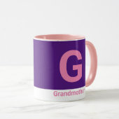 Mug Lettre grand-mère moderne Café (Devant droit)