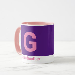 Mug Lettre grand-mère moderne Café