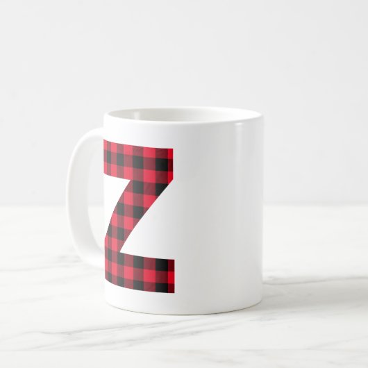 MUG LETTRE GRAS ZONO ROUGE ET BALLON NOIR (Devant gauche)