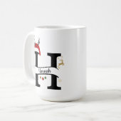 Mug Lettre H Alphabet de Noël  (Devant gauche)