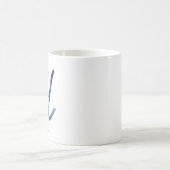 Mug Lettre "H" de la fleur d'aquarelle initiale de muq (Centre)