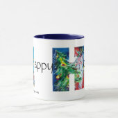 MUG LETTRE H DE NOËL / JOYEUX VACANCES MONOGRAMME (Centre)