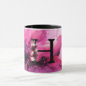 Mug Lettre H en marbre rose et pourpre (Centre)