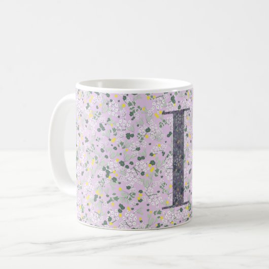 Mug Lettre I lumière violette liberté (Devant gauche)