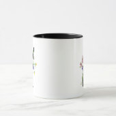 Mug Lettre " I " Monogramme noir Script Floral (Centre)